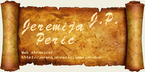 Jeremija Perić vizit kartica